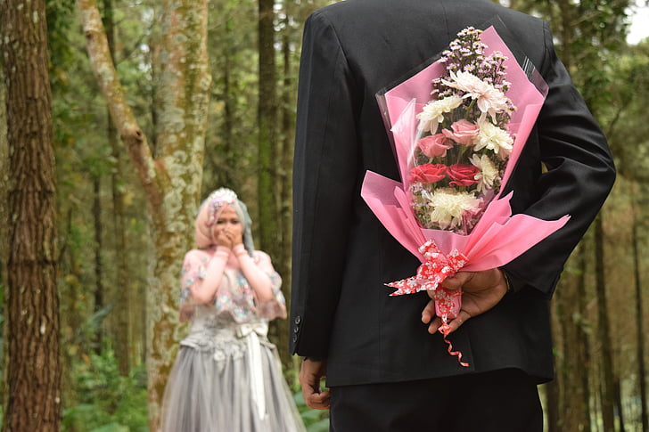 flowerbouquet, bride, wedding