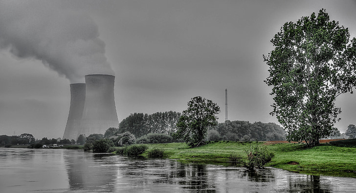 atomkraftværk, kernereaktorer, kraftværk, køletårne, Atomic energy, kernekraft