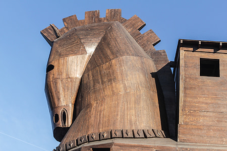 cavalo de Troia, Troy, Turquia, cavalo, cavalo de madeira