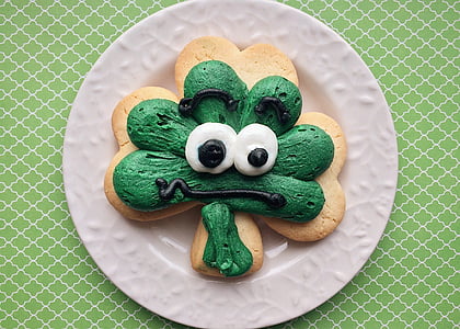 fête de la St patrick, vacances, trèfle, cookie, Saint patricks jour, couleur verte, représentation animale