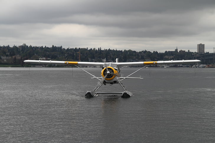 repülőgép, hidroplán, leszállás, Start, víz, menet közben, Kanada