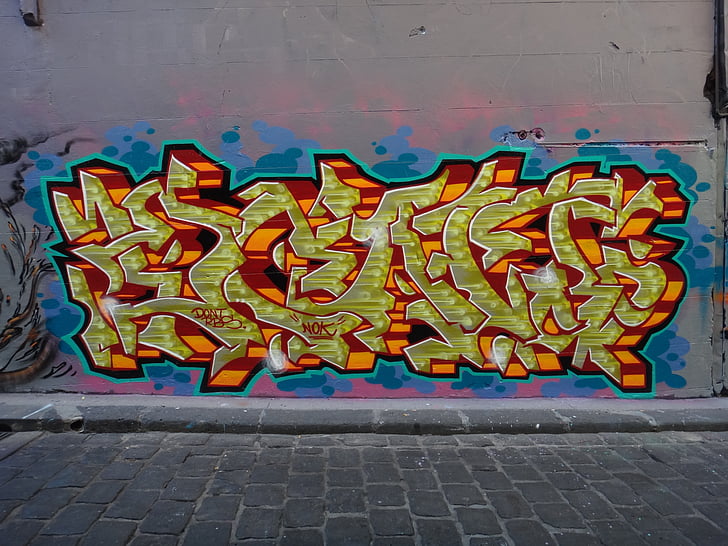 graffiti, hosierlane, spray, strada artei, artisti, arta, perete