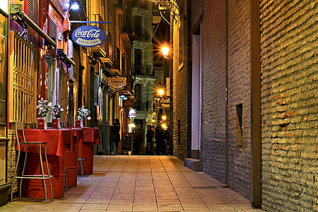 Bar, Street, Kota, malam, makan malam, Sepeda, Tavern