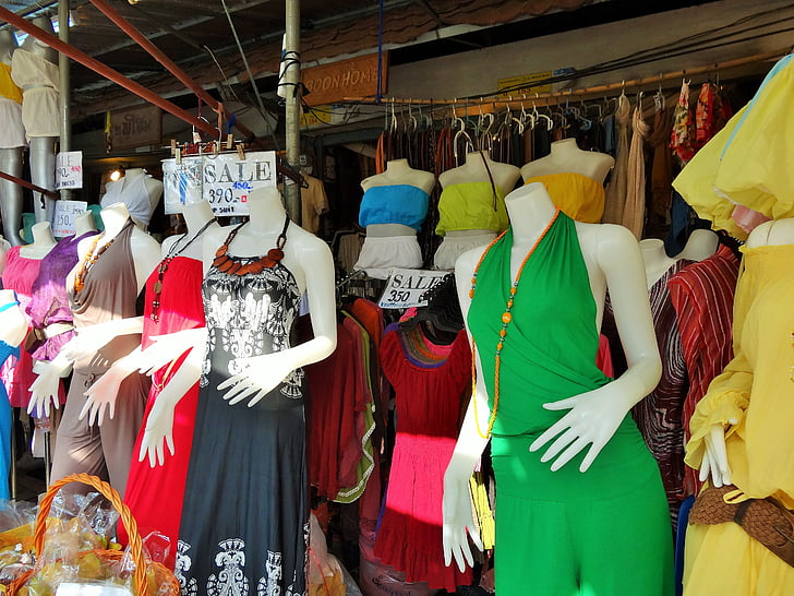 bangkok, market, fashion, thailand