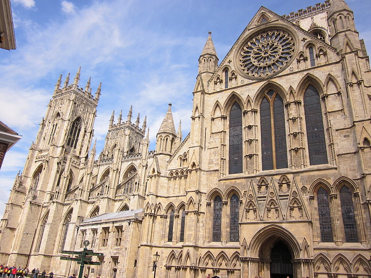 York, Minster, Architektura, orientační bod, Yorkshire, historické, kostel