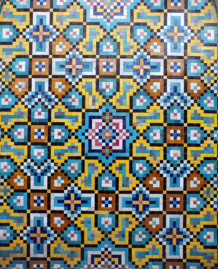 Kashi, Írán, islámské, umění, islamicart, mozaika, Wall art