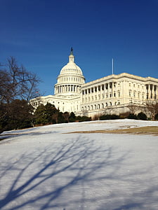 mūsų sostinė, sostinė, žiemą, sniego, Vašingtonas, DC, Vašingtone