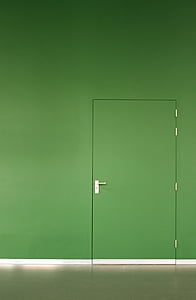 dveře, zelená, základní