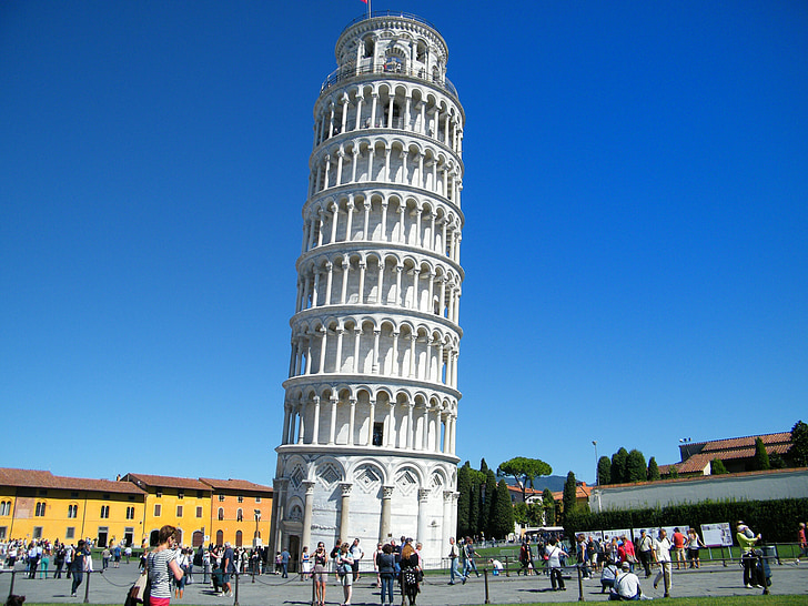 Pisa, skæve tårn, utilsigtede tilt, Pisa tower, Italien, arkitektur, Piazza dei miracoli