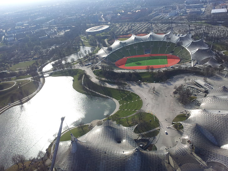 Olympia veža, Olympic park, olympiasee, Zobrazenie, Outlook, vyhliadková veža, olympijský štadión