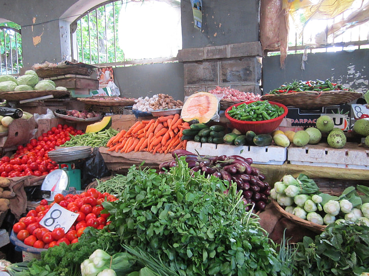 piac, piaci stand, zöldség, paradicsom, mediterrán, Frisch, élelmiszer