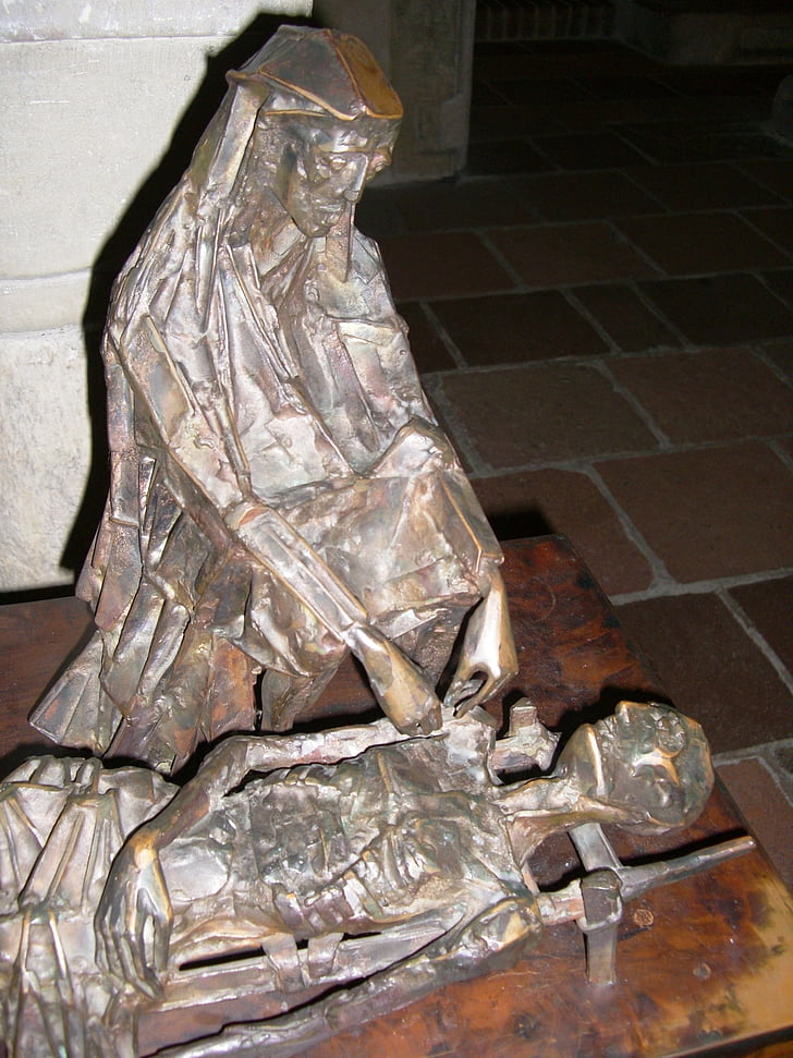 Pieta, brons, crypt, katedralen i Augsburg