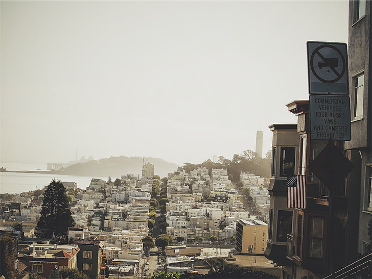areal, photo, building, daytime, San Francisco, houses, city