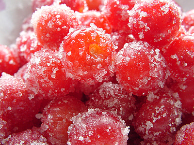 Cherry, în sahara, boabe, Red, gustoase, apetisant, closeup