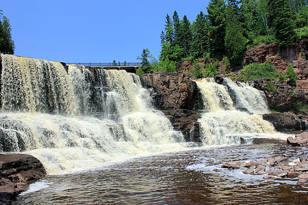gooseberry falls, thác nước, Hoa Kỳ, Minnesota, gooseberry falls state park, Falls