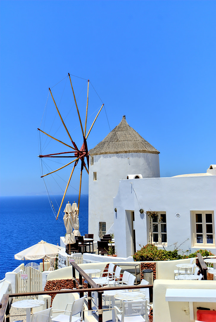 Yunani, Santorini, Pantai, matahari, hari libur, musim panas, liburan