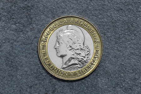 valuta, mønt, guld, sølv, Argentina, forsiden, vægte