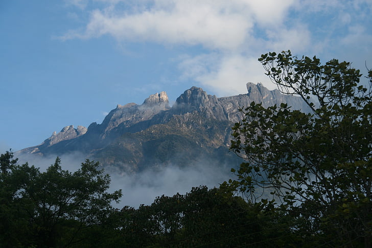 mountain, sky, trees, landscape, nature, outdoors, hill