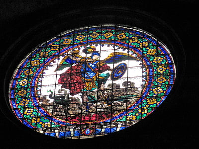 Girona, vetro colorato, arte