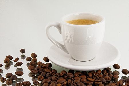 kopi, kacang, biji kopi, espresso, cangkir kopi, Piala