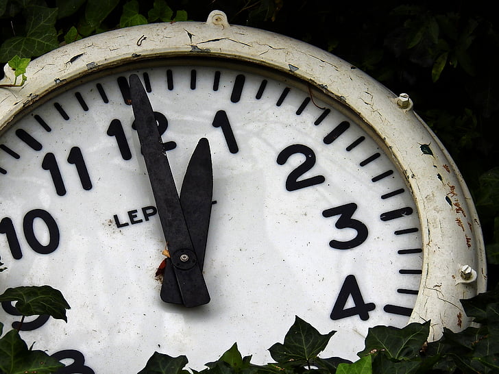 horloge, temps, temps qui indique, moment de la, analogiques, vieux, nostalgie