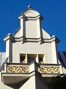 Gable, fronton, architecture, façade, extérieur, bâtiment, toit