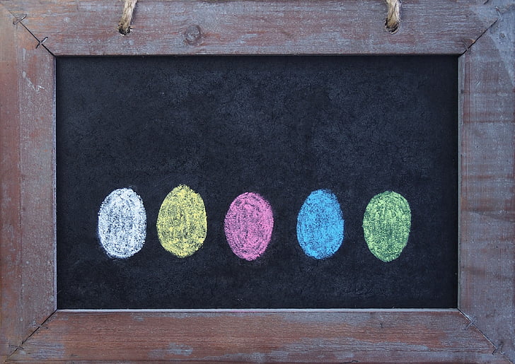 easter eggs, easter, easter greeting, color, painted, board