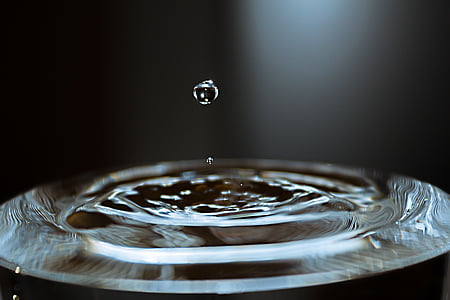 water, drop of water, crystal glass, drip, wet, close, macro