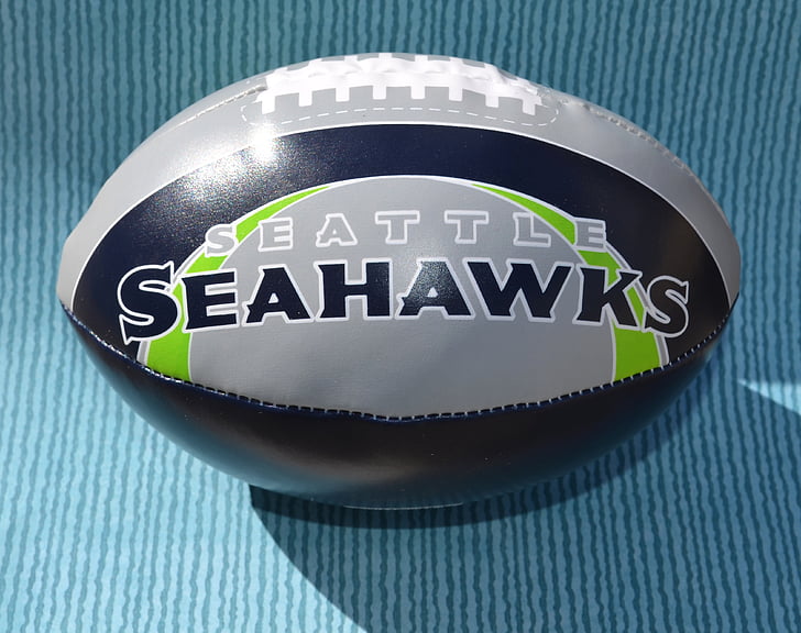 Seattle, Seahawks, Seahawk, logo, futbal, pozadie, mesto