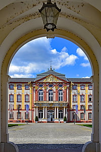 Bruchsal, Württembersko Baden, Německo, hrad, barokní, zajímavá místa, Architektura