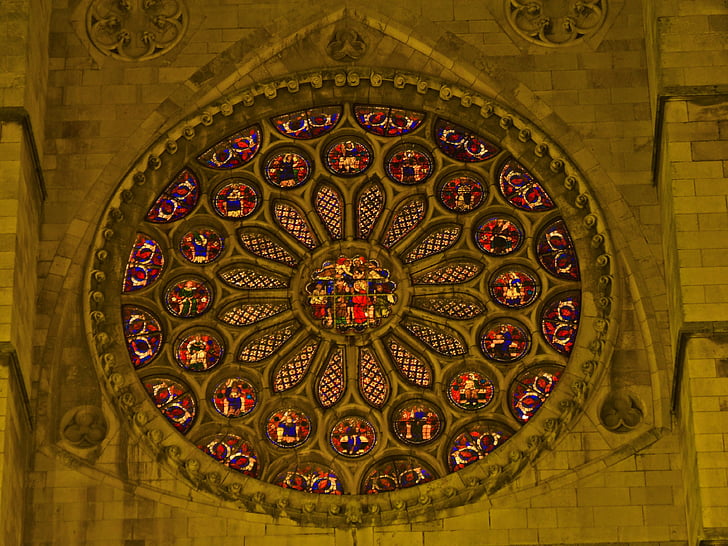 Leon, Spanien, Cathedral, kirke, Glasmaleri