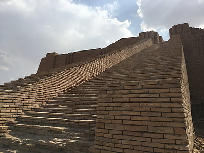 Ziggurat, Iraq, vecchio, oggetto d'antiquariato, grande, costruzione, architettura