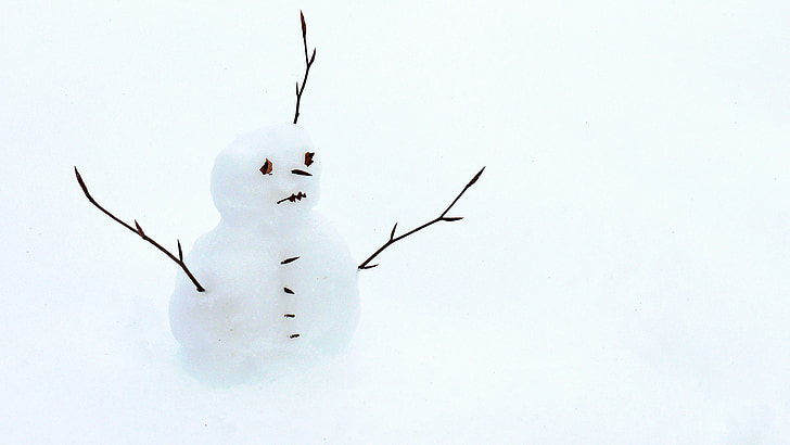 มนุษย์หิมะ, หิมะ, ฤดูหนาว, ตุ๊กตาหิมะ, สีขาว, เย็น, ฤดูหนาว