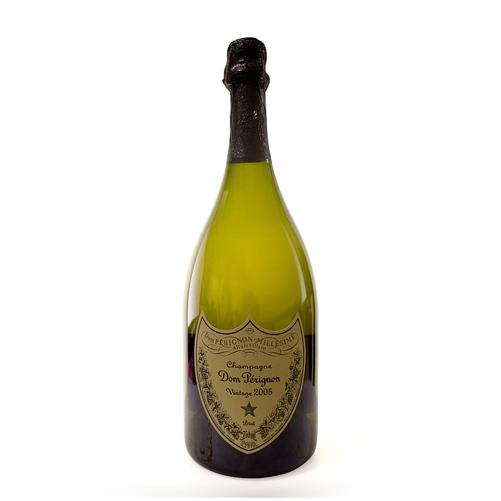 Dom Pérignon, boissons alcoolisées, bouteille, Champagne, Dim, Perignon