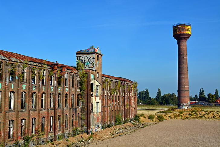 lost places, factory, pforphoto, chimney, graffiti, old, leave
