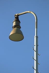 lampe de station, en détail, vieux, technologie, lumière, chemin de fer