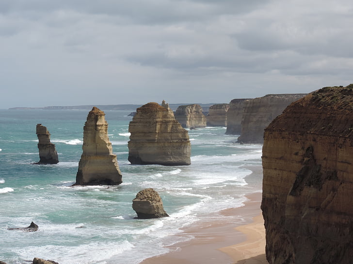 dwunastu apostołów, Great ocean road, Australia, Ocean, Victoria, morze, krajobraz