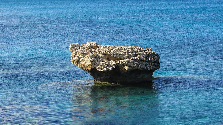 Кипр, Каппарис, рок, мне?, Голубой, Природа, Береговая линия