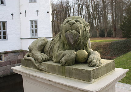 tác phẩm điêu khắc, sư tử, đá sư tử, bức tượng, con số, nghệ thuật, miền bắc Đức