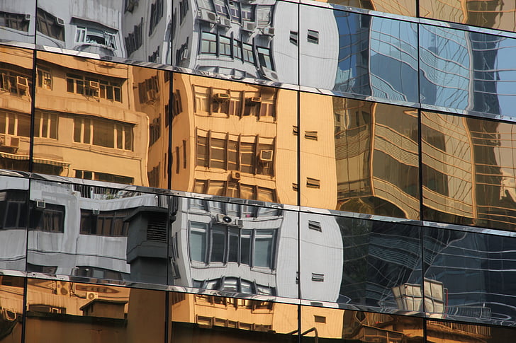 Hong kong, budova, fasáda, Architektura, Městská scéna, postavený struktura, Exteriér budovy