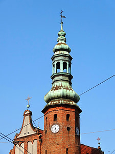 church of the assumption, bydgoszcz, poland, building, historic, religious, tower