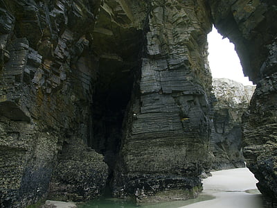 rocas, Playa catedrales, Ribadeo lugo, de la cueva, Rock - objeto, naturaleza, acantilado