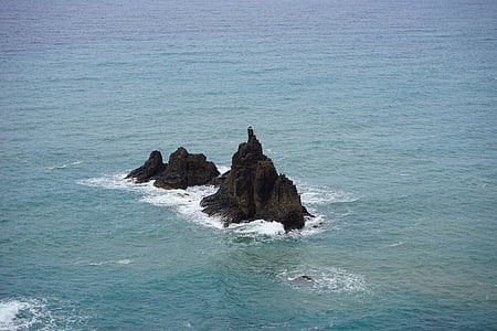 sziget, rock, rock island, Tenerife, északi partvidék, tengerpart, tenger