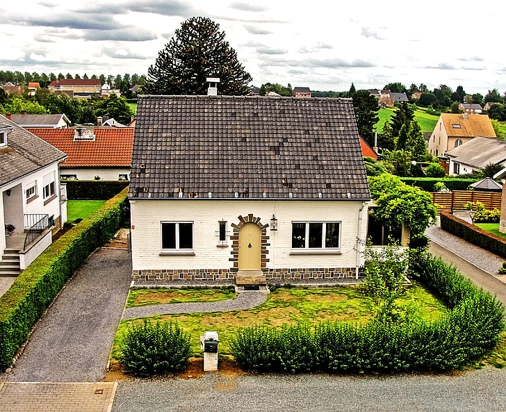 rumah, rumah, perumahan, arsitektur, Belgia, atap, fasad