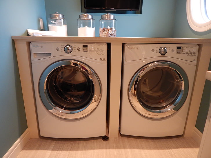 skalbimo mašina, džiovintuvas, skalbykla, prietaiso, poveržlė, skalbimo, namų ūkio