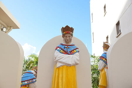 Philipsburg, de San Martín, Caribe, Iglesia, estatua de