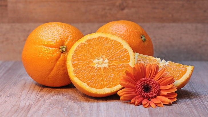 Oranje, citrusvruchten, fruit, gezonde, vitamine c, Frisch, de helft