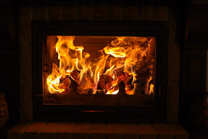 fireplace, turn, heat, fire, flame, burn, firewood