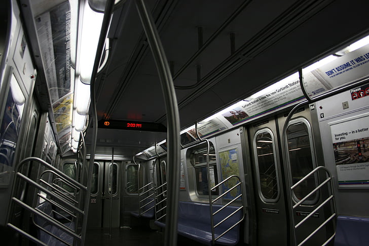 metrô, cidade, Manhattan, Nova Iorque, meios de transporte, viagens, vazio