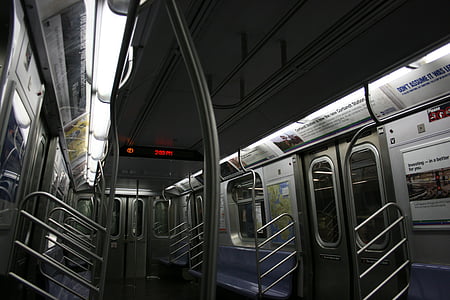 stanice metra, město, Manhattan, New york, dopravní prostředky, cestování, prázdné